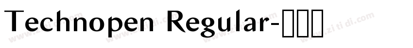 Technopen Regular字体转换
